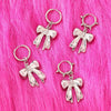Alloy Geometric Bow Swirl Rivet Gothic Punk Style Women's Earrings Electroplated