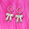Alloy Geometric Bow Swirl Rivet Gothic Punk Style Women's Earrings Electroplated