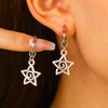 Alloy Geometric Bow Swirl Rivet Gothic Punk Style Women's Earrings Electroplated