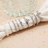 Alloy Geometric Butterfly Pearl Ring Electroplating Unisex 9Piece Set