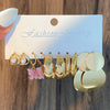 Alloy Geometric Butterfly Snake Earrings 5Piece Set Electroplated For Women