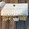 Alloy Geometric Butterfly Snake Earrings 5Piece Set Electroplated For Women