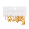 Alloy Geometric Butterfly Snake Earrings 5Piece Set Electroplated For Women