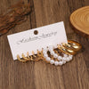 Alloy Geometric Butterfly Snake Earrings 5Piece Set Electroplated For Women