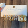 Alloy Geometric Butterfly Snake Earrings 5Piece Set Electroplated For Women
