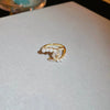 Alloy Geometric Cartoon Pearl Ring And Bracelet For Women With Electroplating Design