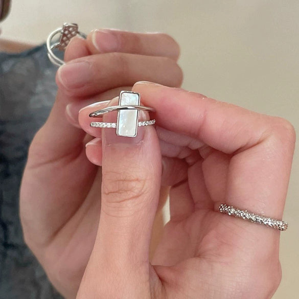 Alloy Geometric Cartoon Pearl Ring And Bracelet For Women With Electroplating Design