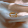 Alloy Geometric Cartoon Pearl Ring And Bracelet For Women With Electroplating Design