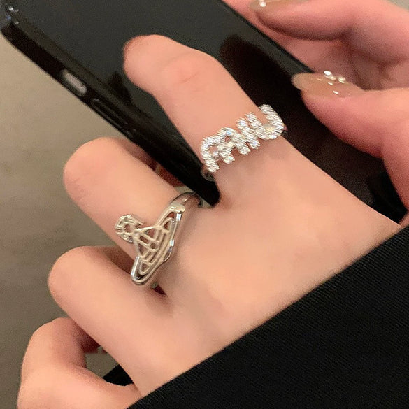Alloy Geometric Cartoon Pearl Ring And Bracelet For Women With Electroplating Design