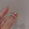 Alloy Geometric Cartoon Pearl Ring And Bracelet For Women With Electroplating Design