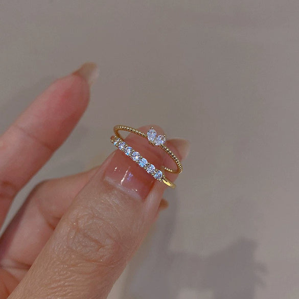 Alloy Geometric Cartoon Pearl Ring And Bracelet For Women With Electroplating Design