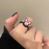 Alloy Geometric Cartoon Pearl Ring And Bracelet For Women With Electroplating Design