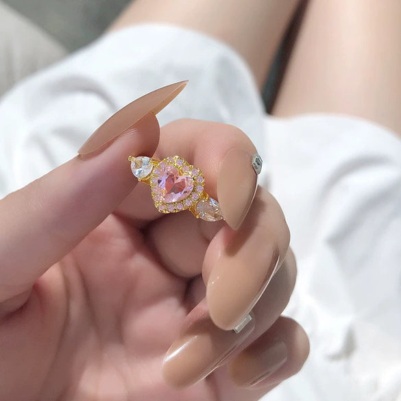 Alloy Geometric Cartoon Pearl Ring And Bracelet For Women With Electroplating Design
