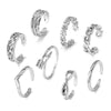 Alloy Geometric Carved Hollow Multielement Women's Foot Ring Jewelry