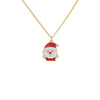 Alloy Geometric Christmas Cartoon Elk Snowman Bell Pendant Necklace For Women