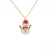 Alloy Geometric Christmas Cartoon Elk Snowman Bell Pendant Necklace For Women