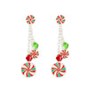 Alloy Geometric Christmas Earrings Electroplating For Women