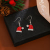 Alloy Geometric Christmas Hat Women's Earrings With Electroplating