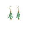 Alloy Geometric Christmas Tree Hollow Earrings Electroplated For Women