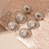 Alloy Geometric Circle Love Starfish Earrings For Women With Electroplating Design