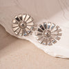 Alloy Geometric Circle Love Starfish Earrings For Women With Electroplating Design