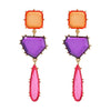 Alloy Geometric Color Matching Electroplated Women's Earrings