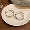 Alloy Geometric Cross Circle Electroplated Women's Earrings