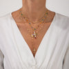 Alloy Geometric Cross Pendant Necklace Electroplating Hiphop Niche Style Women's