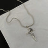Alloy Geometric Cross Rose Necklace Electroplating Gothic Punk Rock Vintage Style
