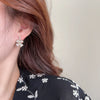 Alloy Geometric Crystal Lucky Grass Women's Earrings Jewelry