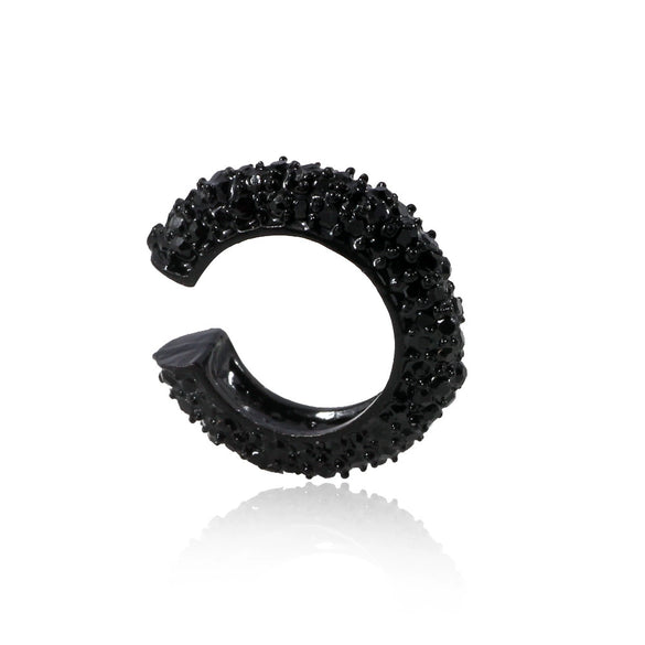 Alloy Geometric Cshaped Dot Diamond Electroplated Ear Clips Earrings