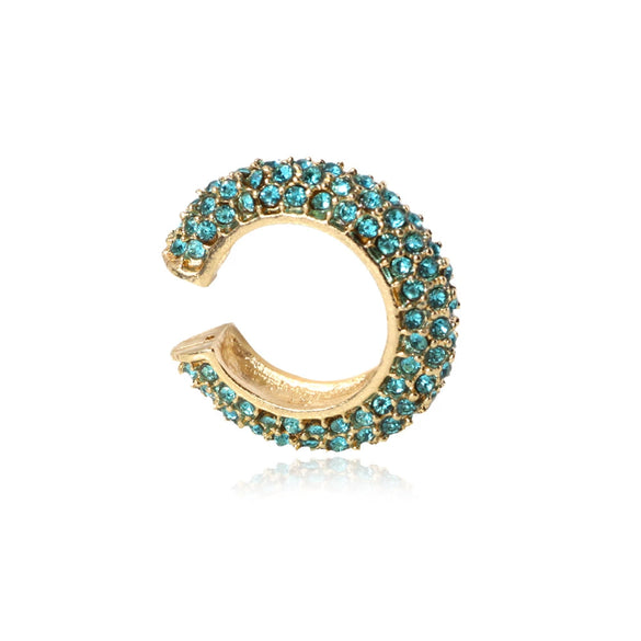 Alloy Geometric Cshaped Dot Diamond Electroplated Ear Clips Earrings