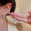 Alloy Geometric Cshaped Electroplated Earrings For Women