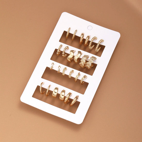 Alloy Geometric Cshaped Electroplated Women's Earrings