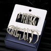 Alloy Geometric Cshaped Square Metal Earrings With Diamond Embedded And Electroplating Treatment For Women