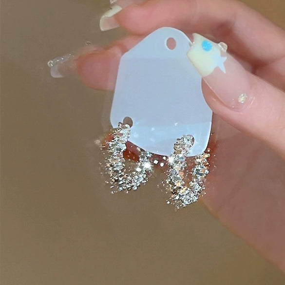 Alloy Geometric Cshaped Women's Highend Light Luxury Niche Design Electroplated Earrings