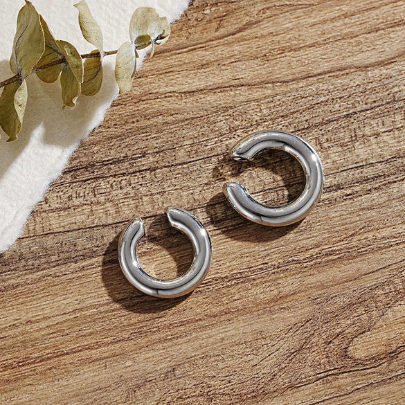 Alloy Geometric Ctype Ear Clip Electroplated Unisex Earrings