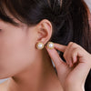 Alloy Geometric Design Electroplated Imitation Pearl Women's Earrings