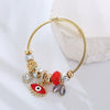 Alloy Geometric Devil's Eye Dripping Oil Bracelet Unisex Fashionable