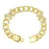 Alloy Geometric Diamond Cuban Butterfly Necklace Hip Hop Jewelry