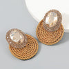 Alloy Geometric Diamond Earrings
