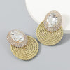 Alloy Geometric Diamond Earrings