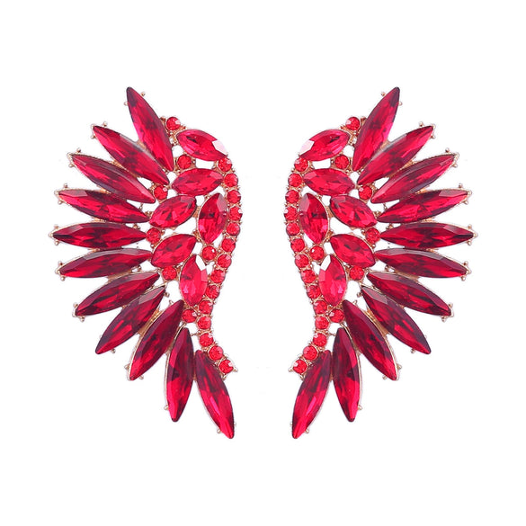 Alloy Geometric Diamond Fashion Fan Wings Earrings