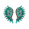 Alloy Geometric Diamond Fashion Fan Wings Earrings