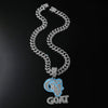 Alloy Geometric Diamond Hip Hop Pendant Necklace For Men