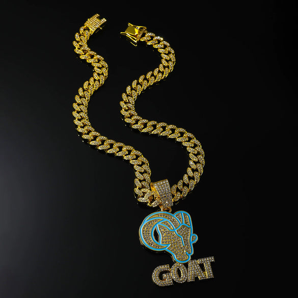 Alloy Geometric Diamond Hip Hop Pendant Necklace For Men