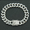 Alloy Geometric Diamond Hiphop Rap Cuban Chain Bracelet For Men