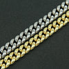 Alloy Geometric Diamond Hiphop Rap Cuban Chain Bracelet For Men