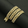Alloy Geometric Diamond Men's Cuban Chain Bracelet Punk Hipster Jewelry