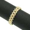 Alloy Geometric Diamond Men's Cuban Chain Bracelet Punk Hipster Jewelry